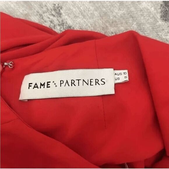 Fame and Partners Surreal Dreamer Red Deep V-Neck Maxi Dresses - Picture 6 of 7